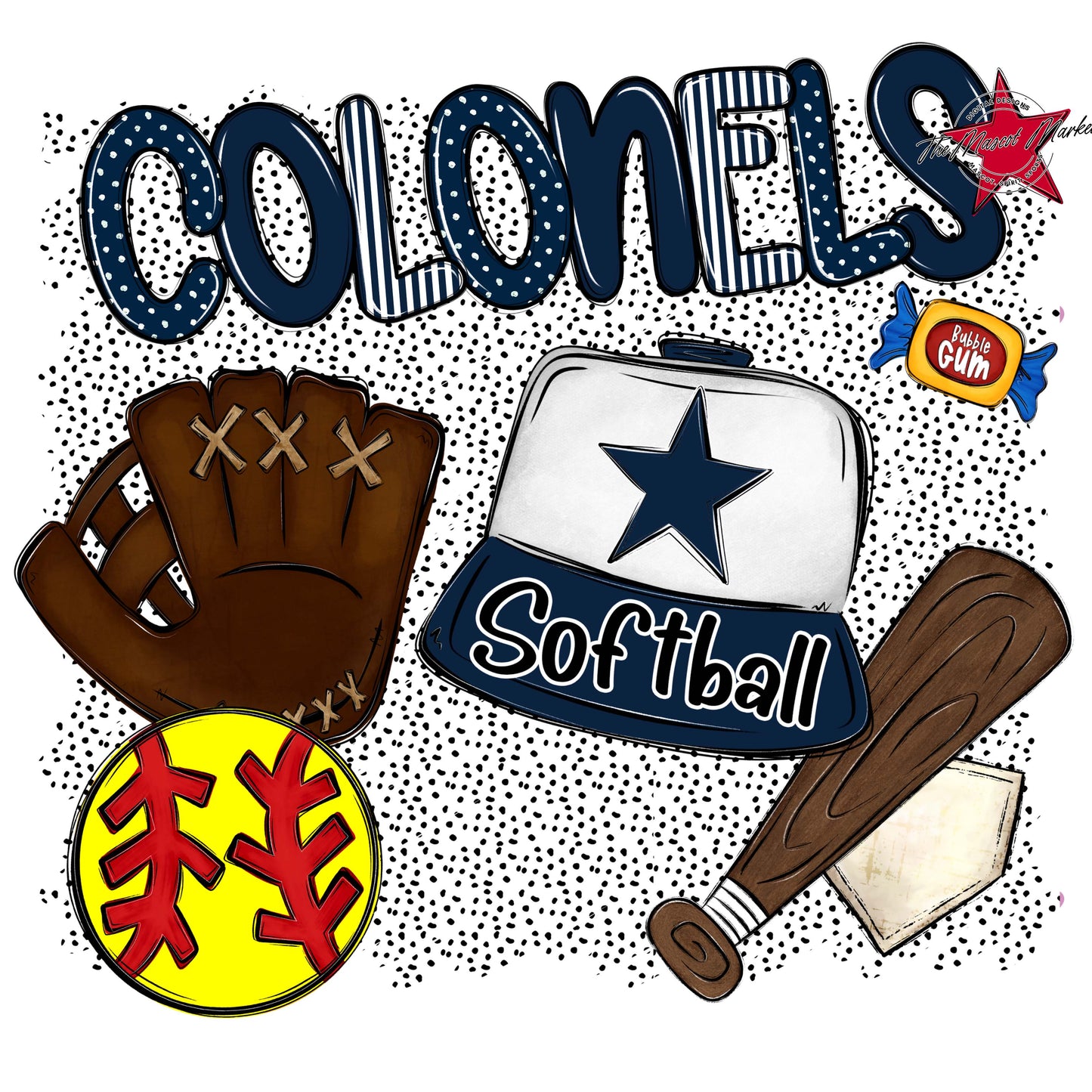 Colonels Softball Spirit-Navy