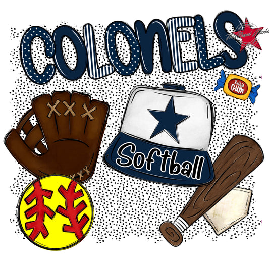 Colonels Softball Spirit-Navy