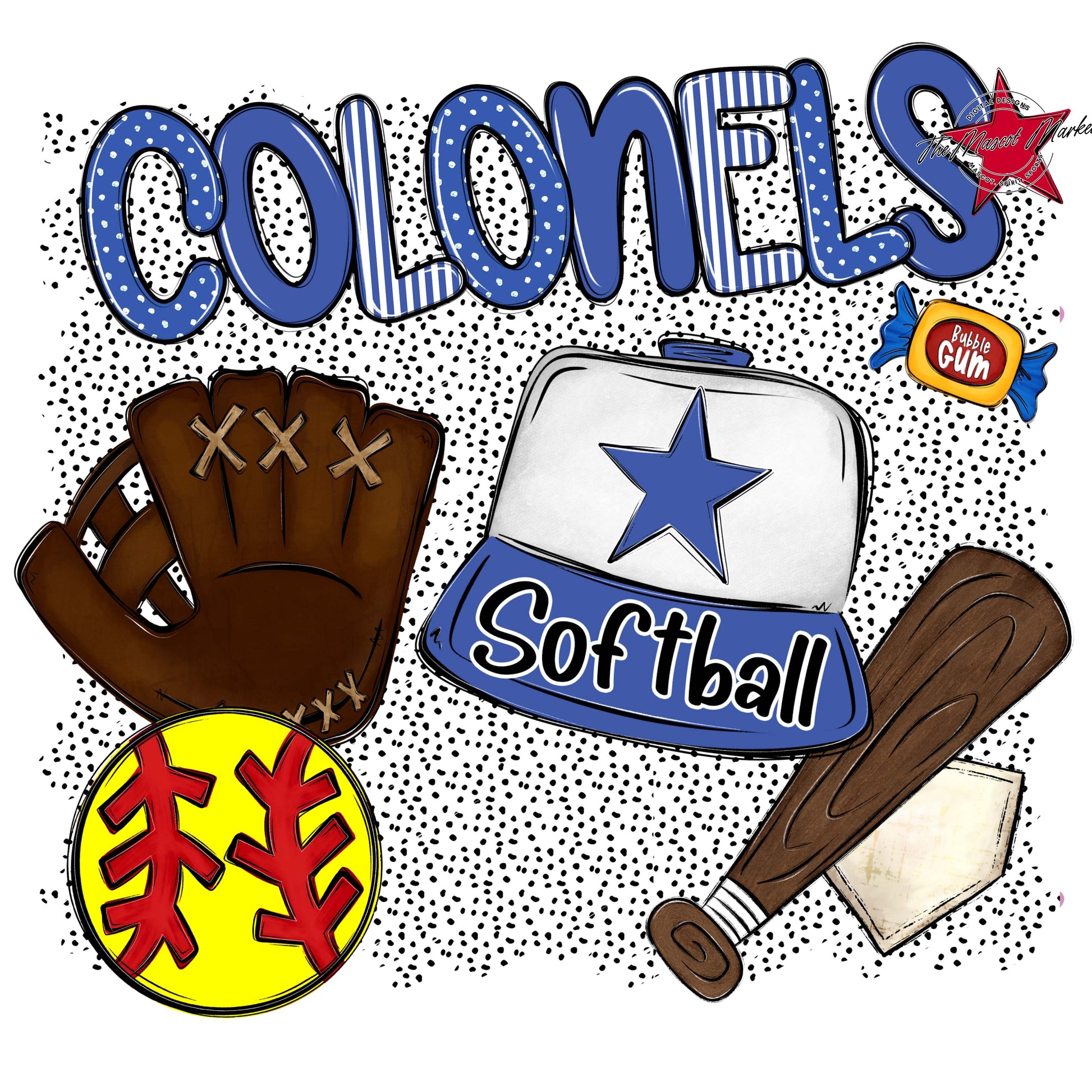Colonels Softball Spirit-Off Blue