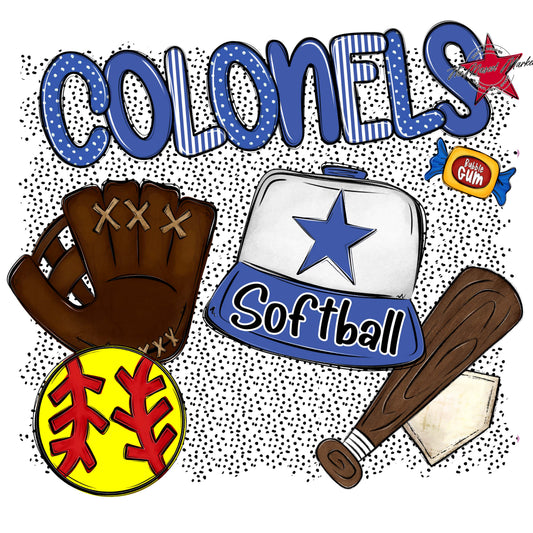 Colonels Softball Spirit-Off Blue