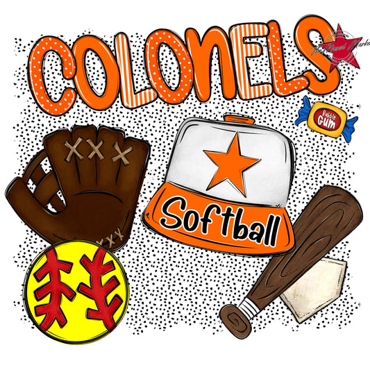 Colonels Softball Spirit-Orange