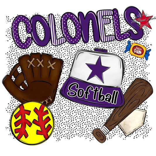 Colonels Softball Spirit-Purple