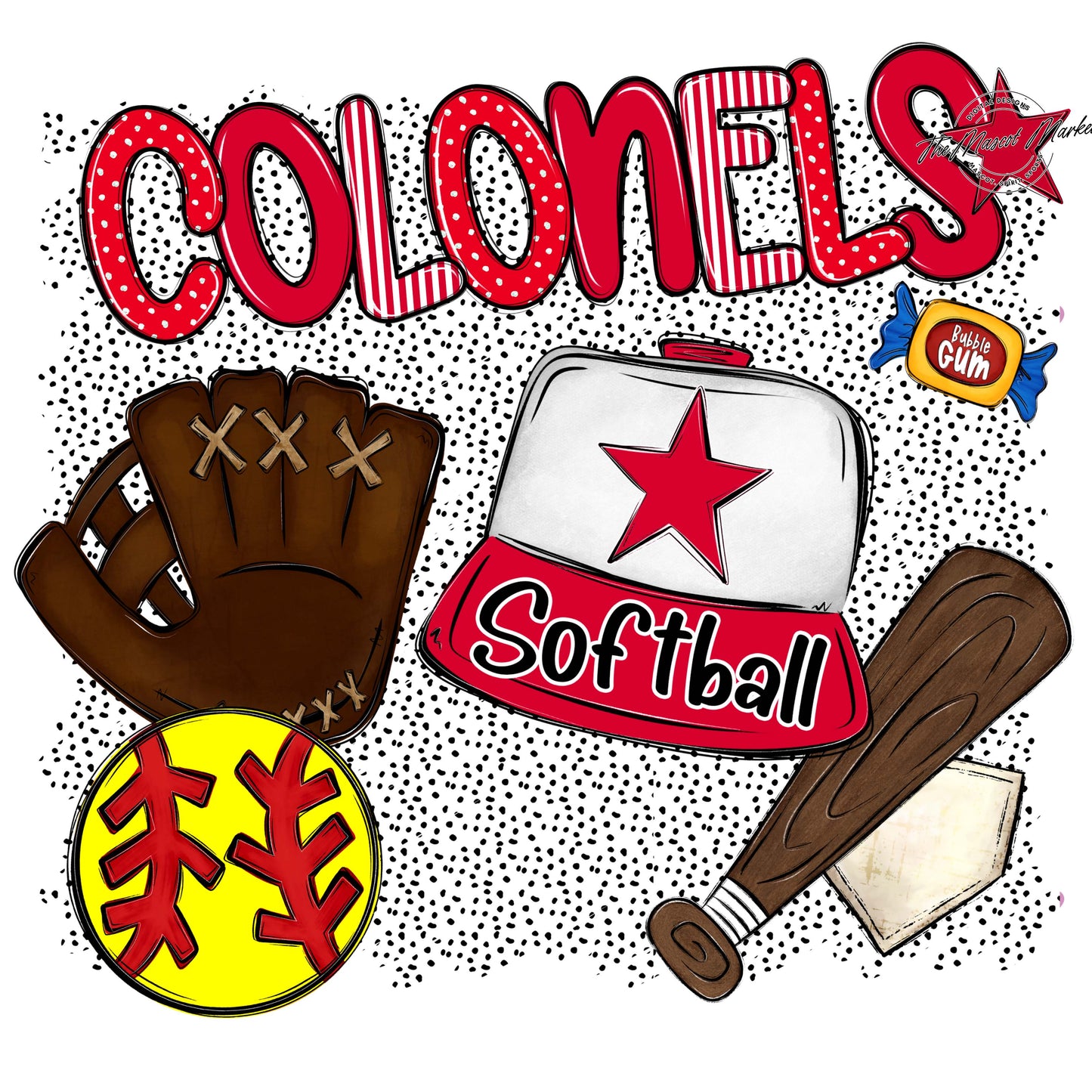 Colonels Softball Spirit-Red