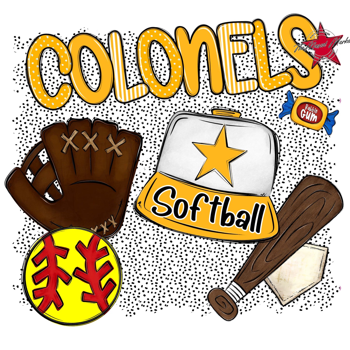 Colonels Softball Spirit-Yellow