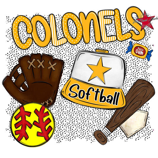 Colonels Softball Spirit-Yellow