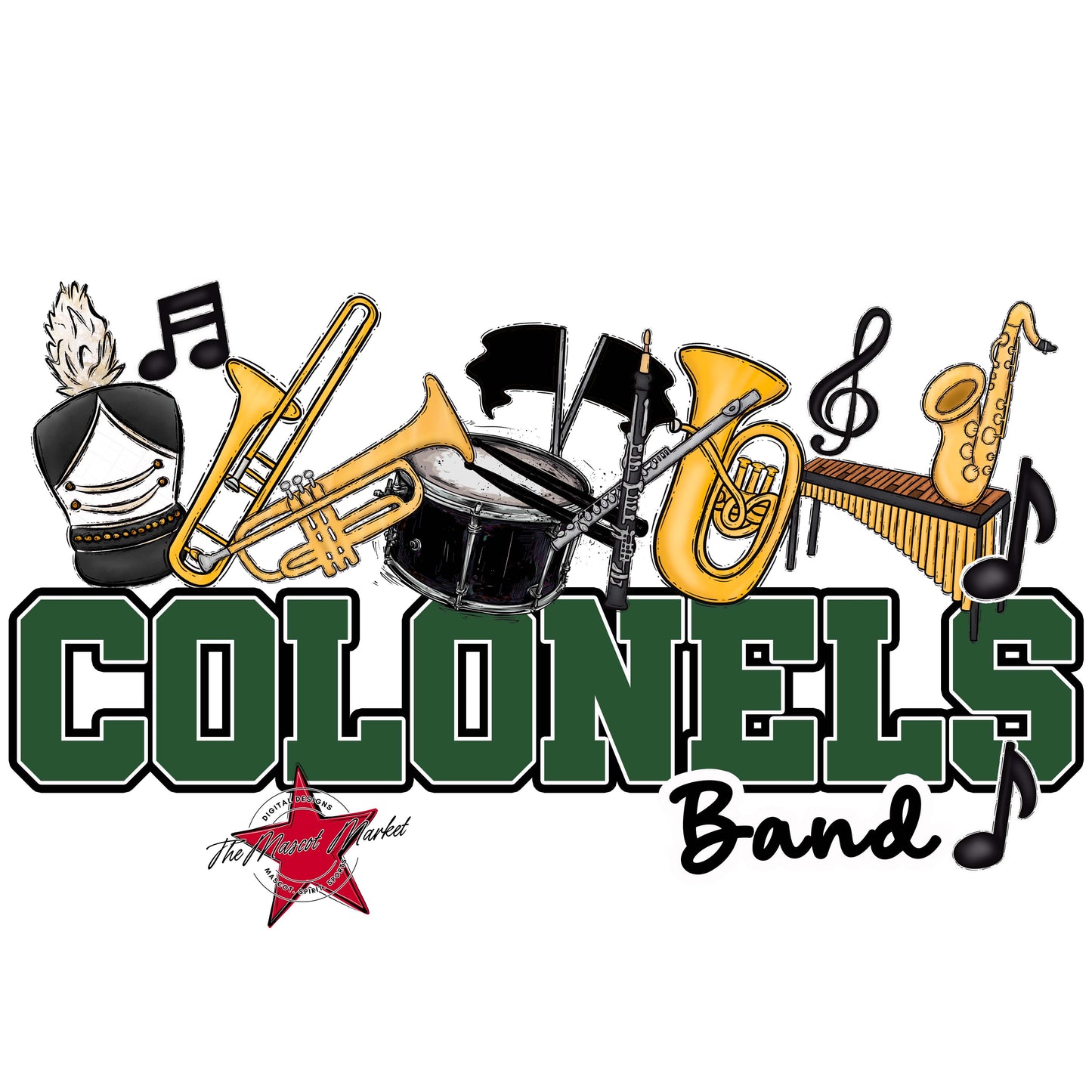 Colonels Varsity Band-Green