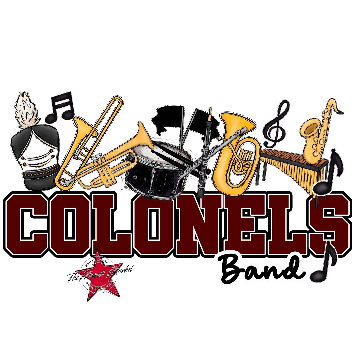Colonels Varsity Band-Maroon