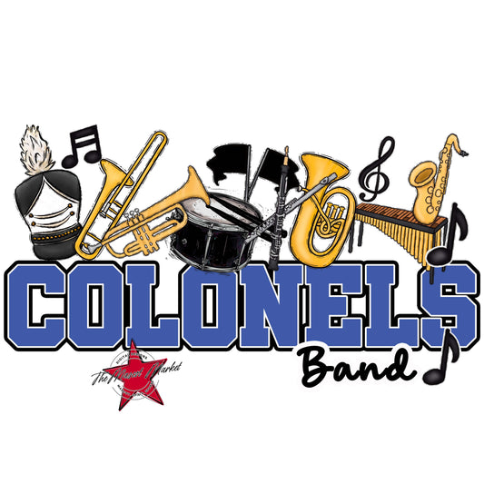 Colonels Varsity Band-Off Blue