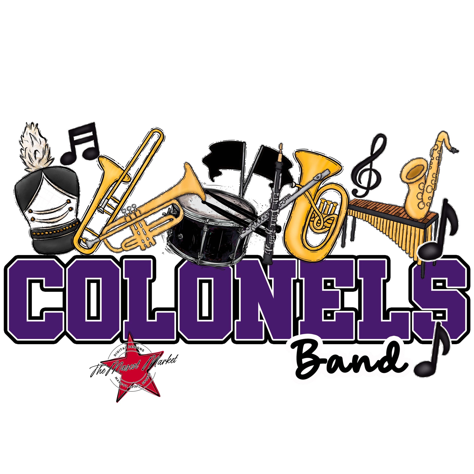Colonels Varsity Band-Purple