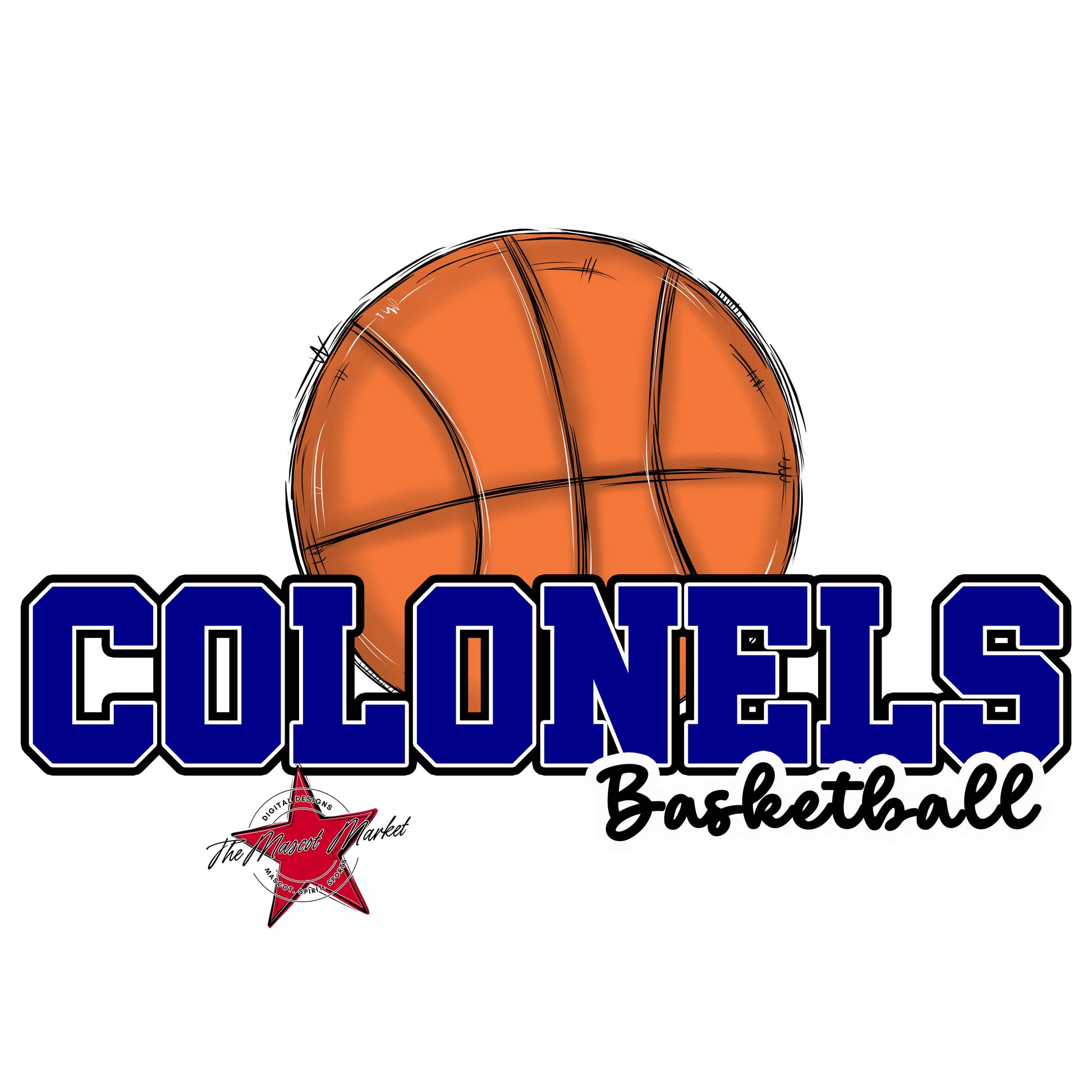Colonels Varsity Basketball-Blue