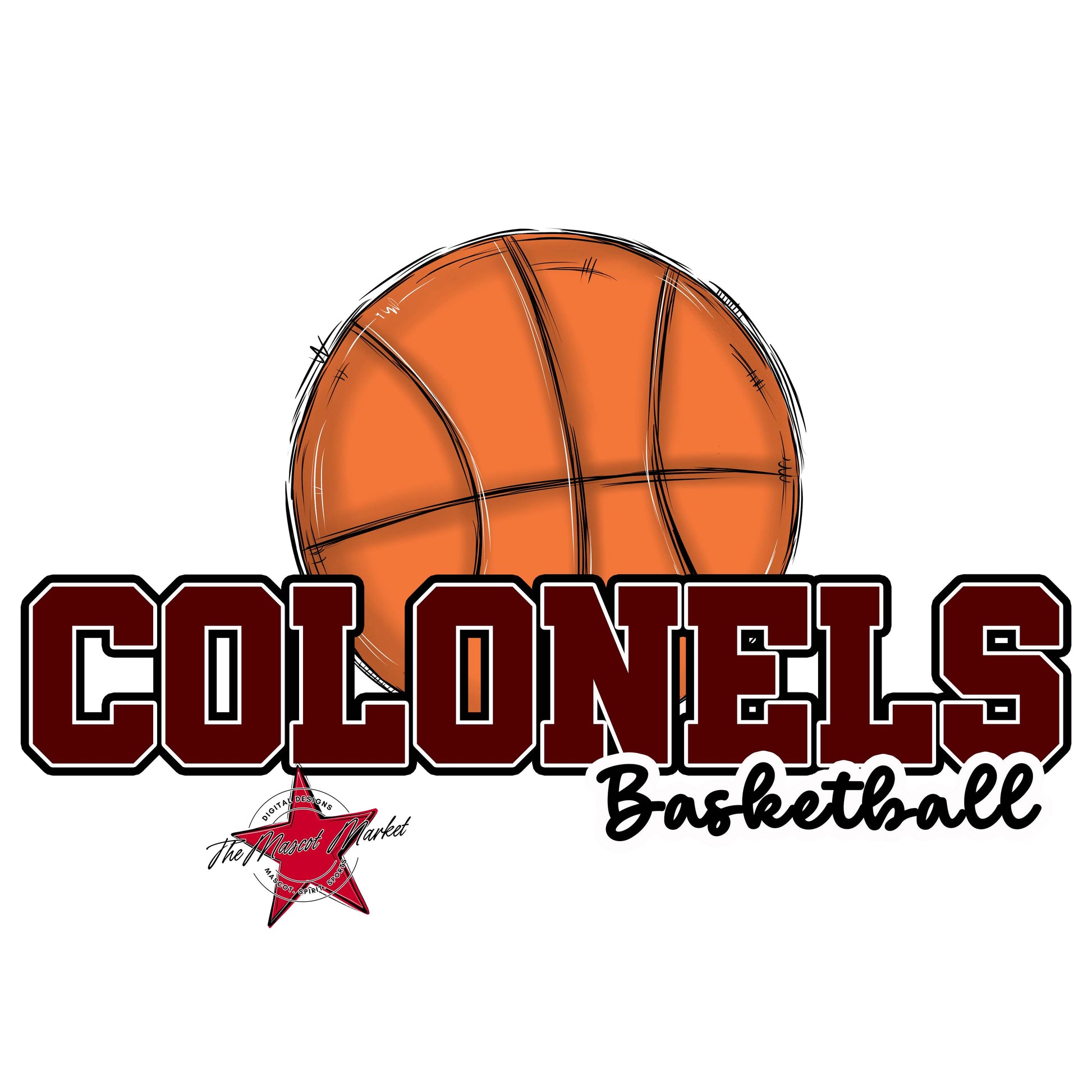Colonels Varsity Basketball-Maroon