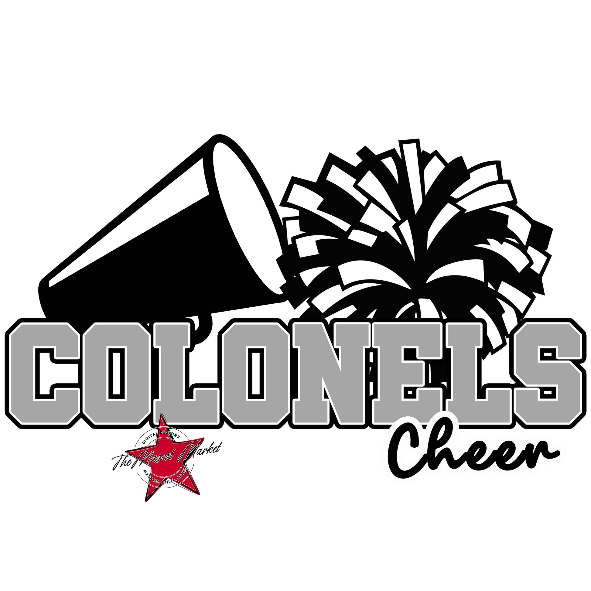 Colonels Varsity Cheer-Grey