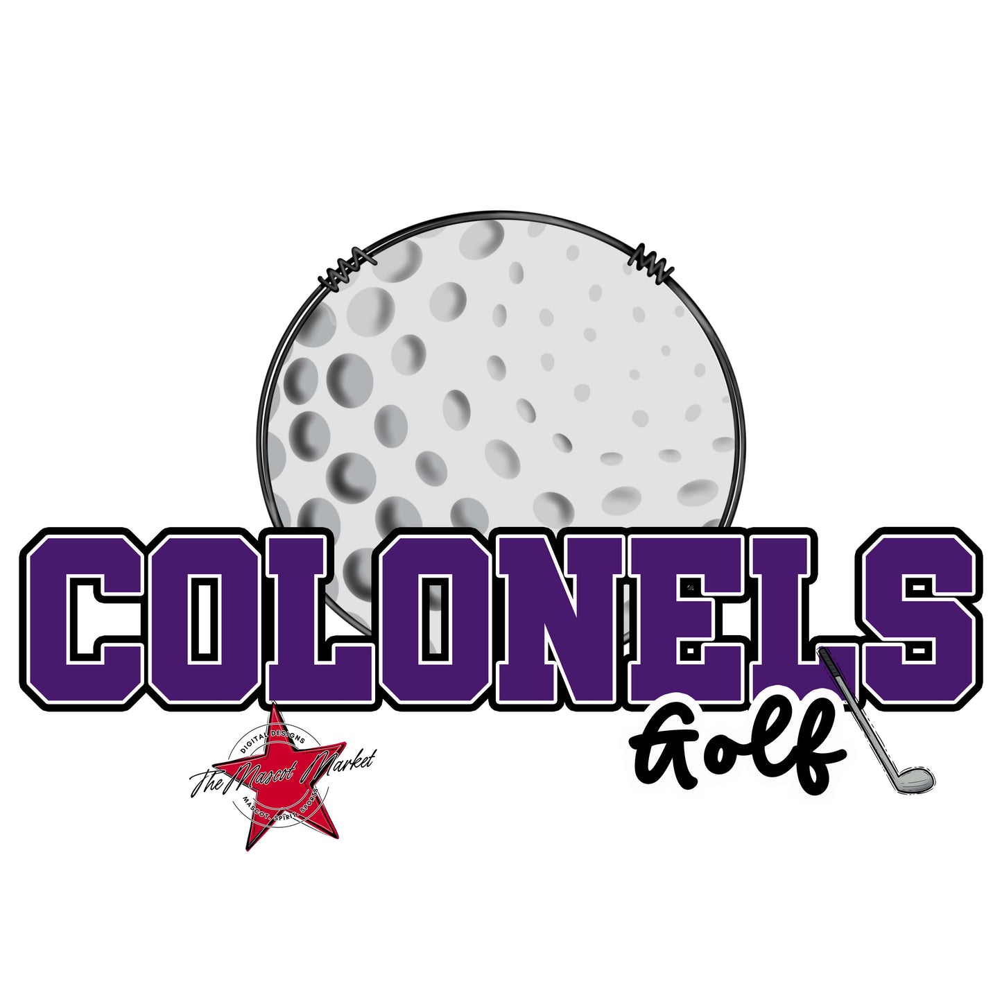 Colonels Varsity Golf-Purple