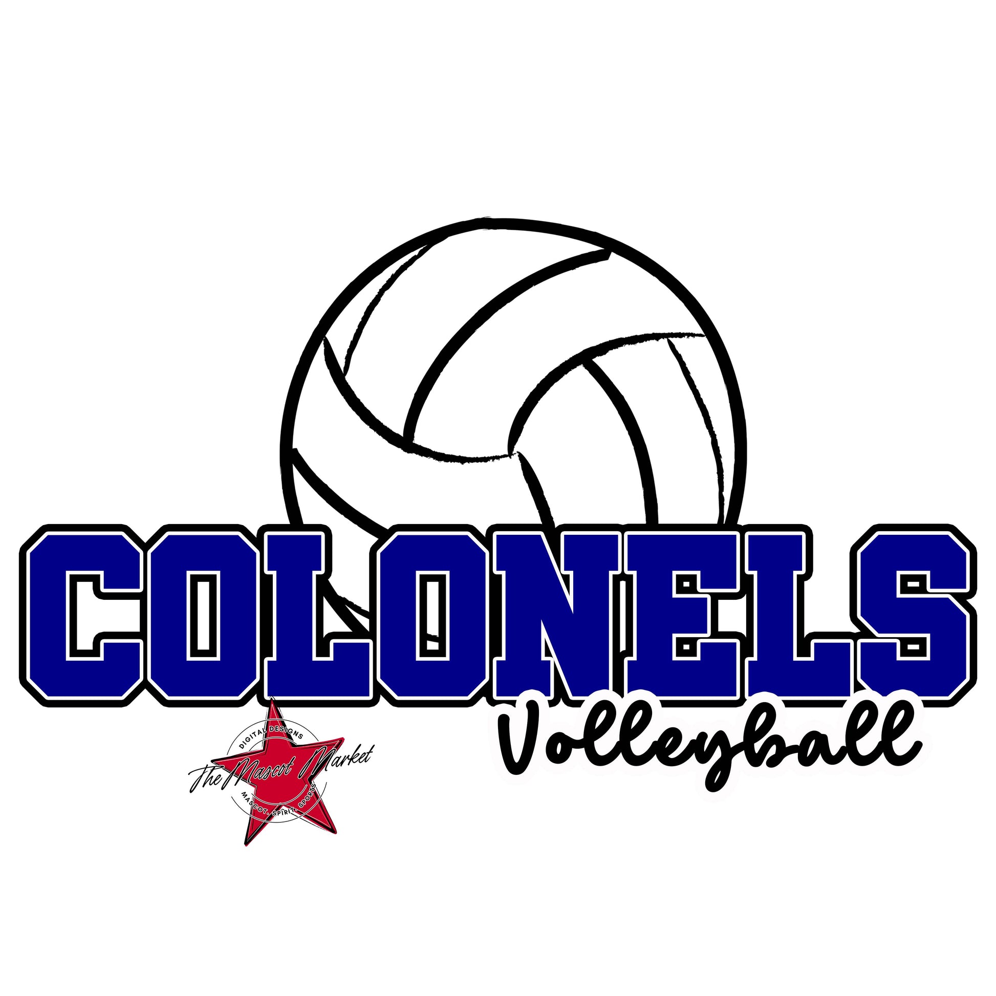 Colonels Varsity Volleyball-Blue
