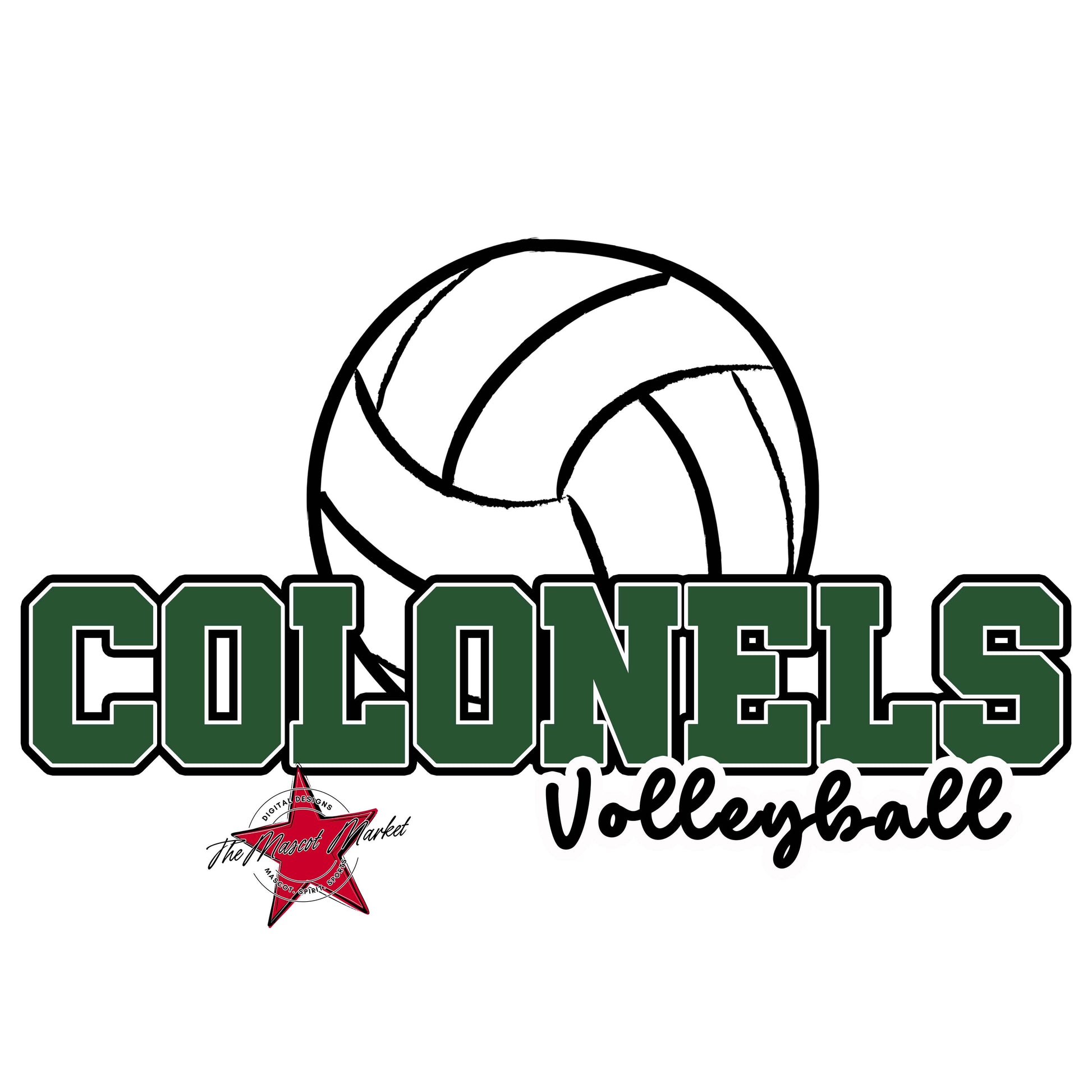 Colonels Varsity Volleyball-Green