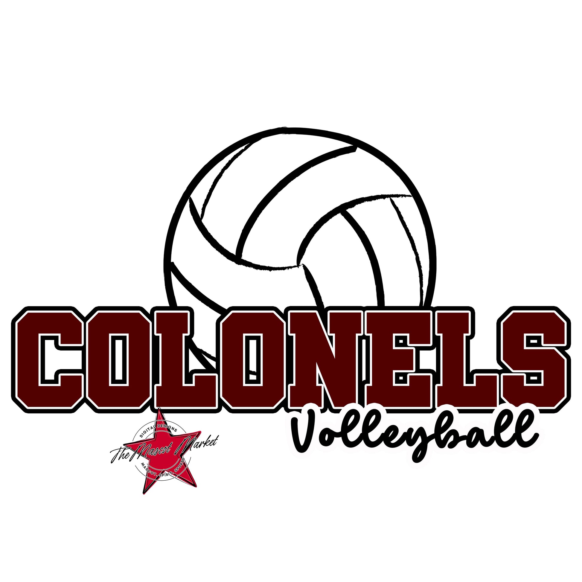Colonels Varsity Volleyball-Maroon