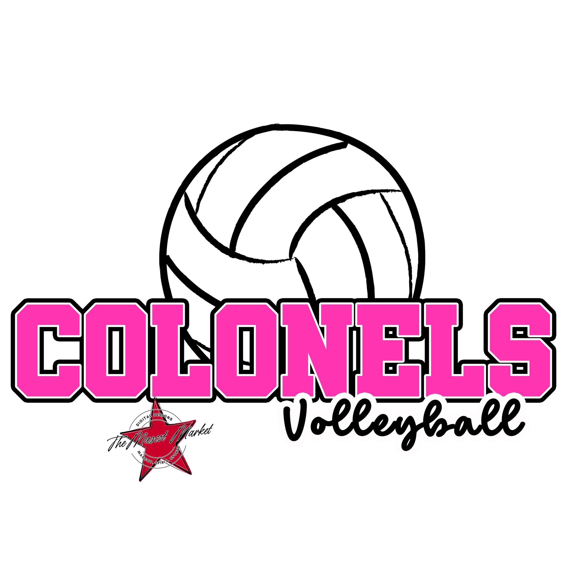 Colonels Varsity Volleyball-Pink