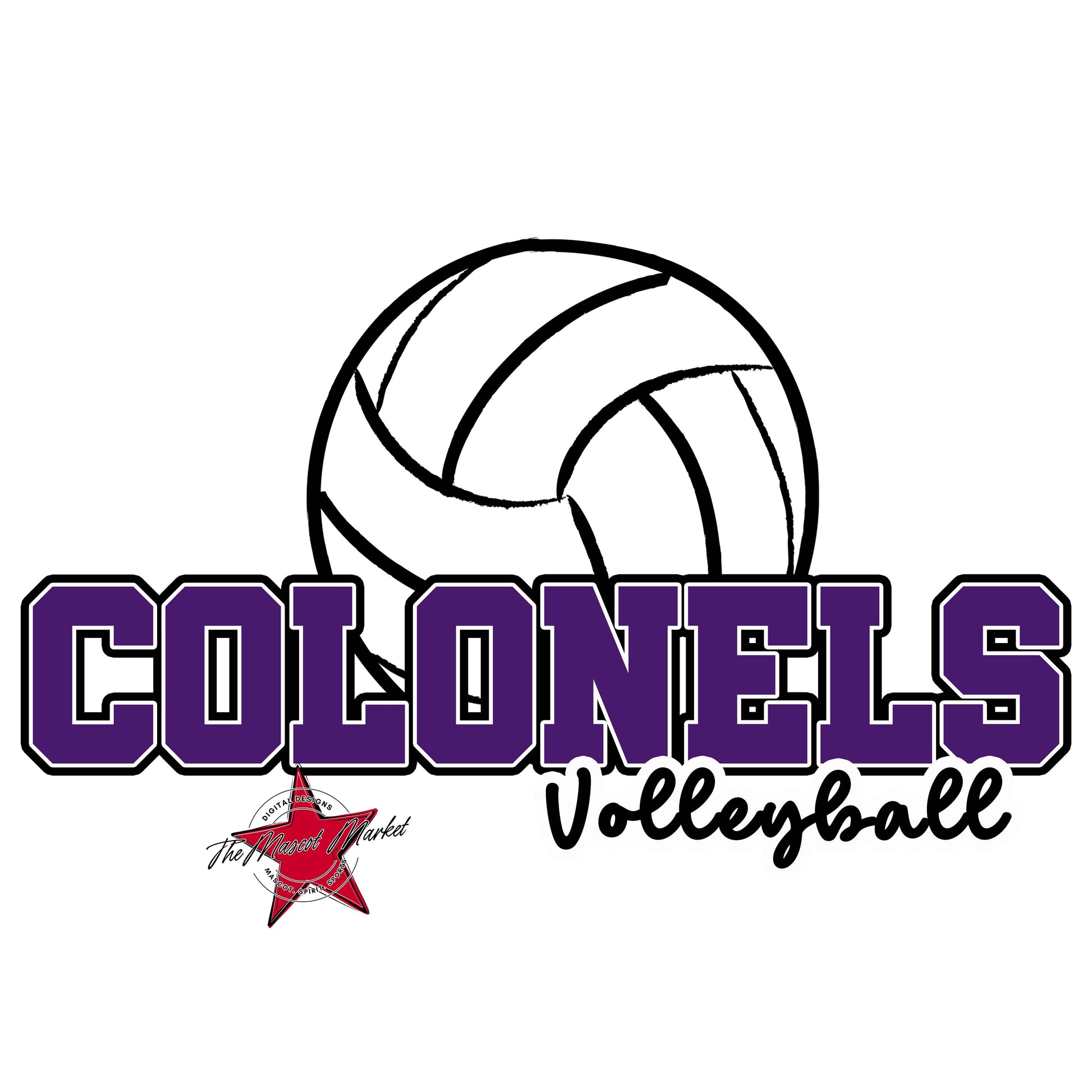 Colonels Varsity Volleyball-Purple
