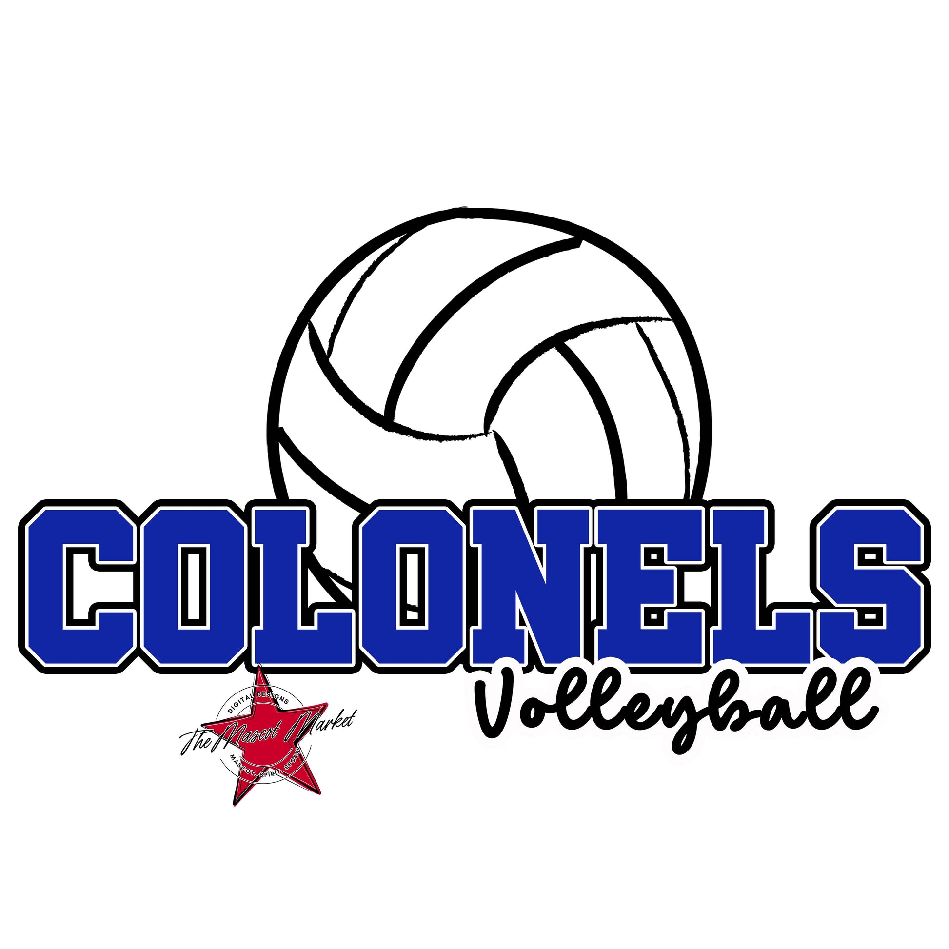 Colonels Varsity Volleyball-Royal Blue