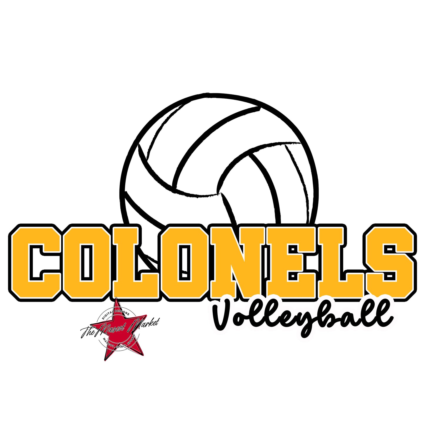 Colonels Varsity Volleyball-Yellow
