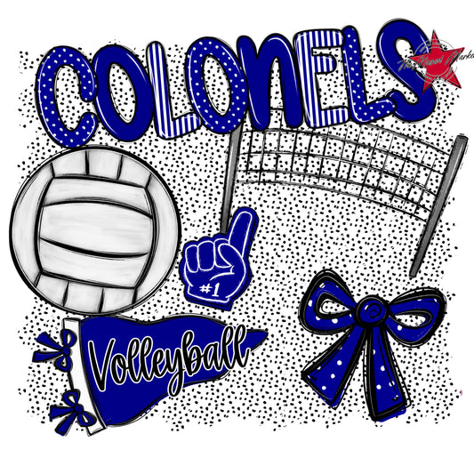 Colonels Volleyball Spirit-Blue