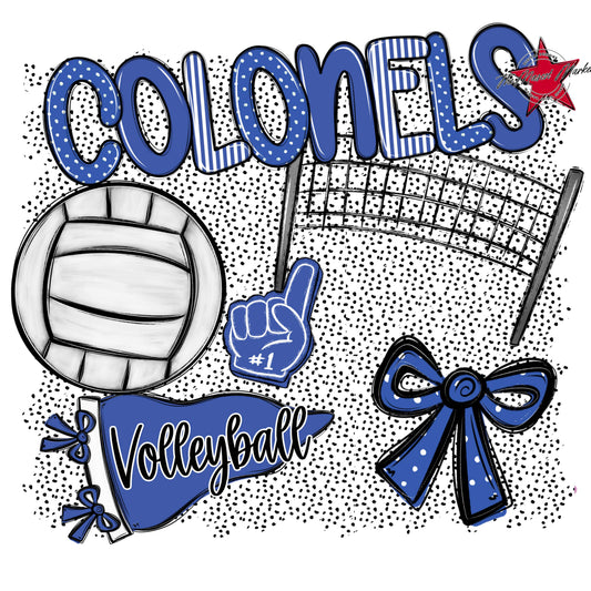 Colonels Volleyball Spirit-Off Blue