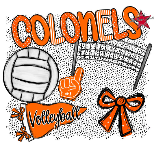 Colonels Volleyball Spirit-Orange