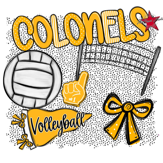 Colonels Volleyball Spirit-Yellow