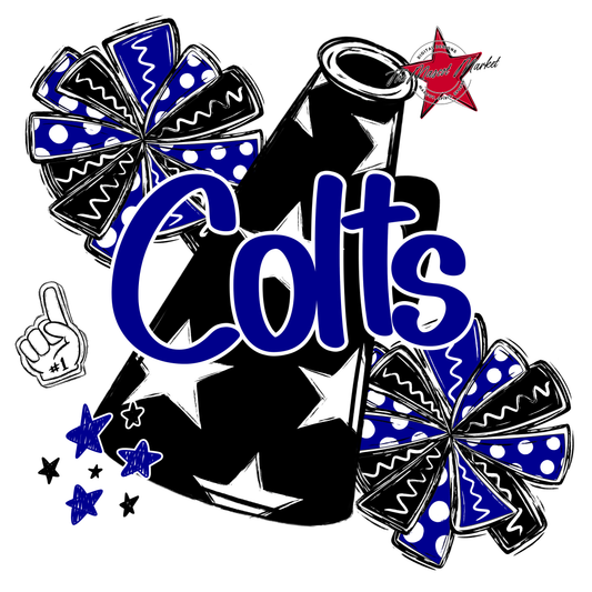 Colts Alpha Megaphone Design-Blue