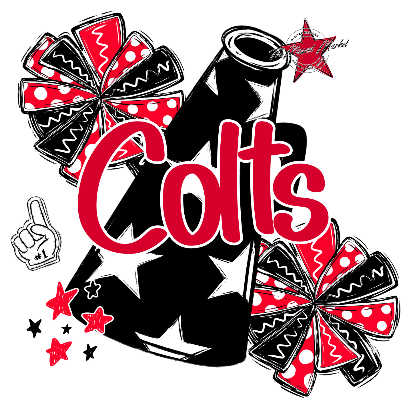 Colts Alpha Megaphone Design-Red