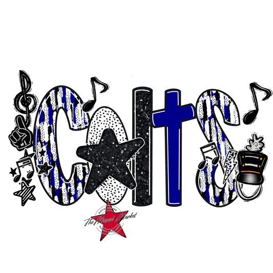 Colts Band Scrape-Blue