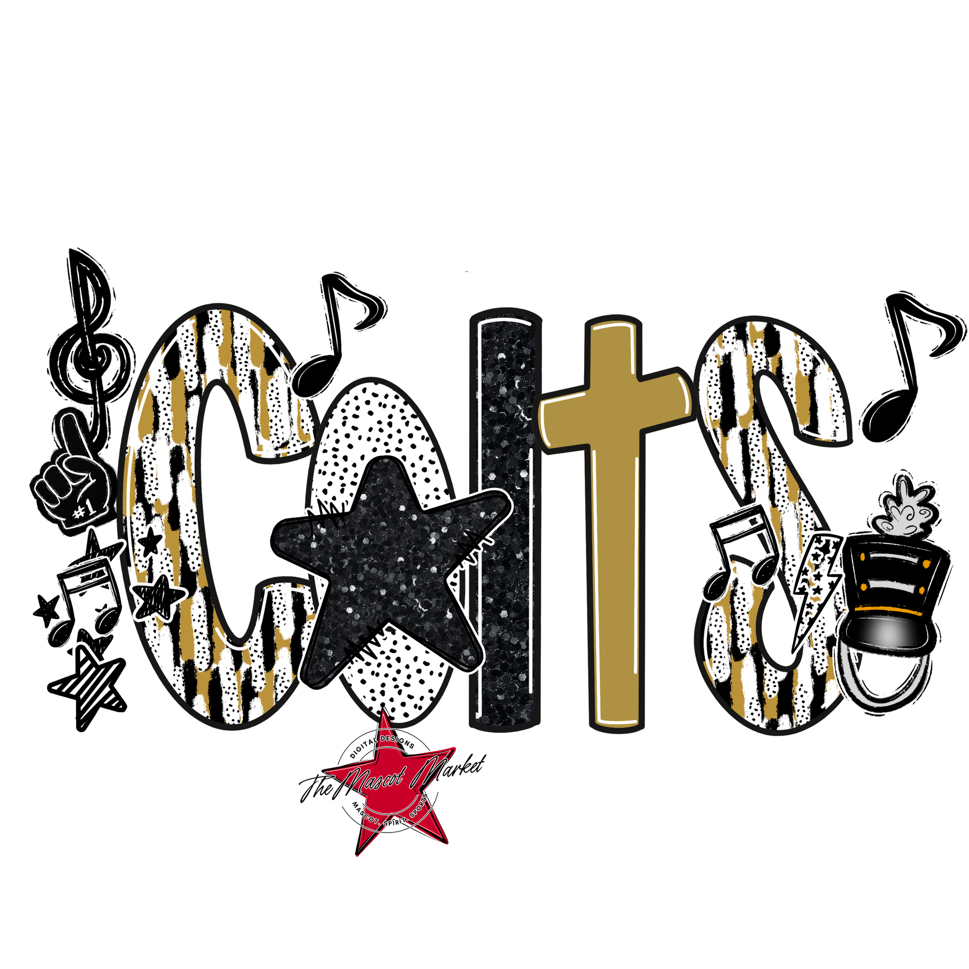 Colts Band Scrape-Gold