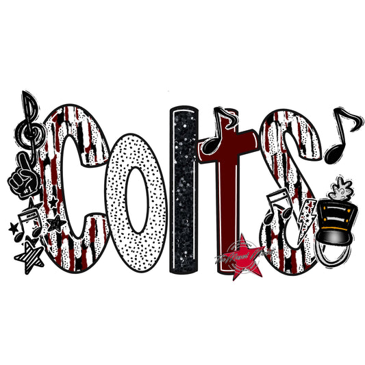 Colts Band Scrape-Maroon