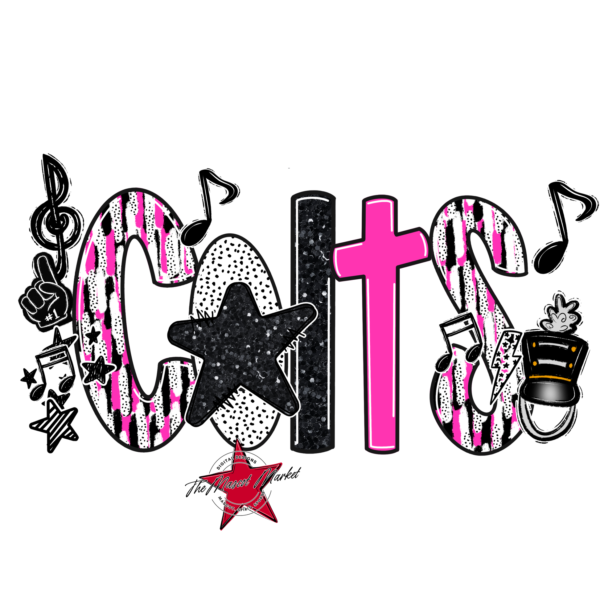 Colts Band Scrape-Pink