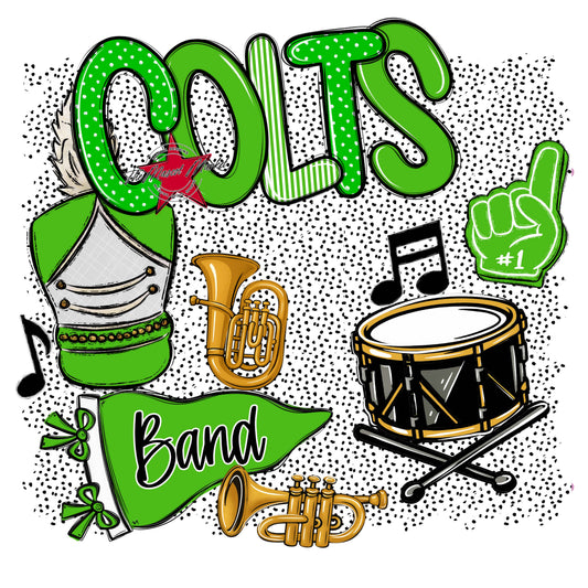 Colts Band Spirit-Bright Green