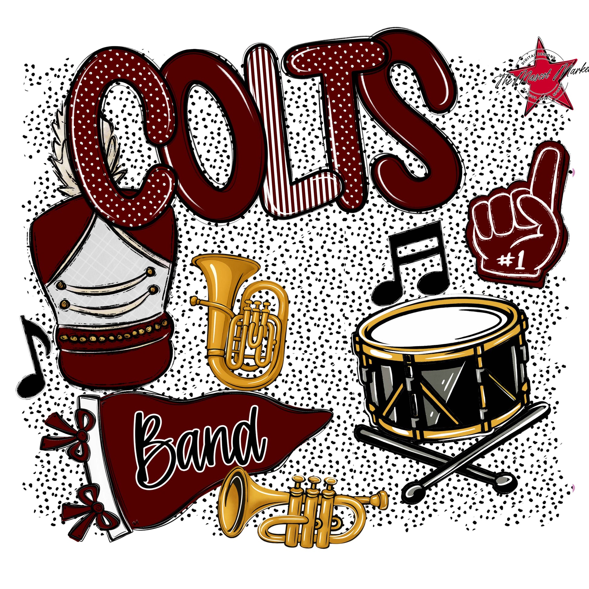 Colts Band Spirit-Maroon