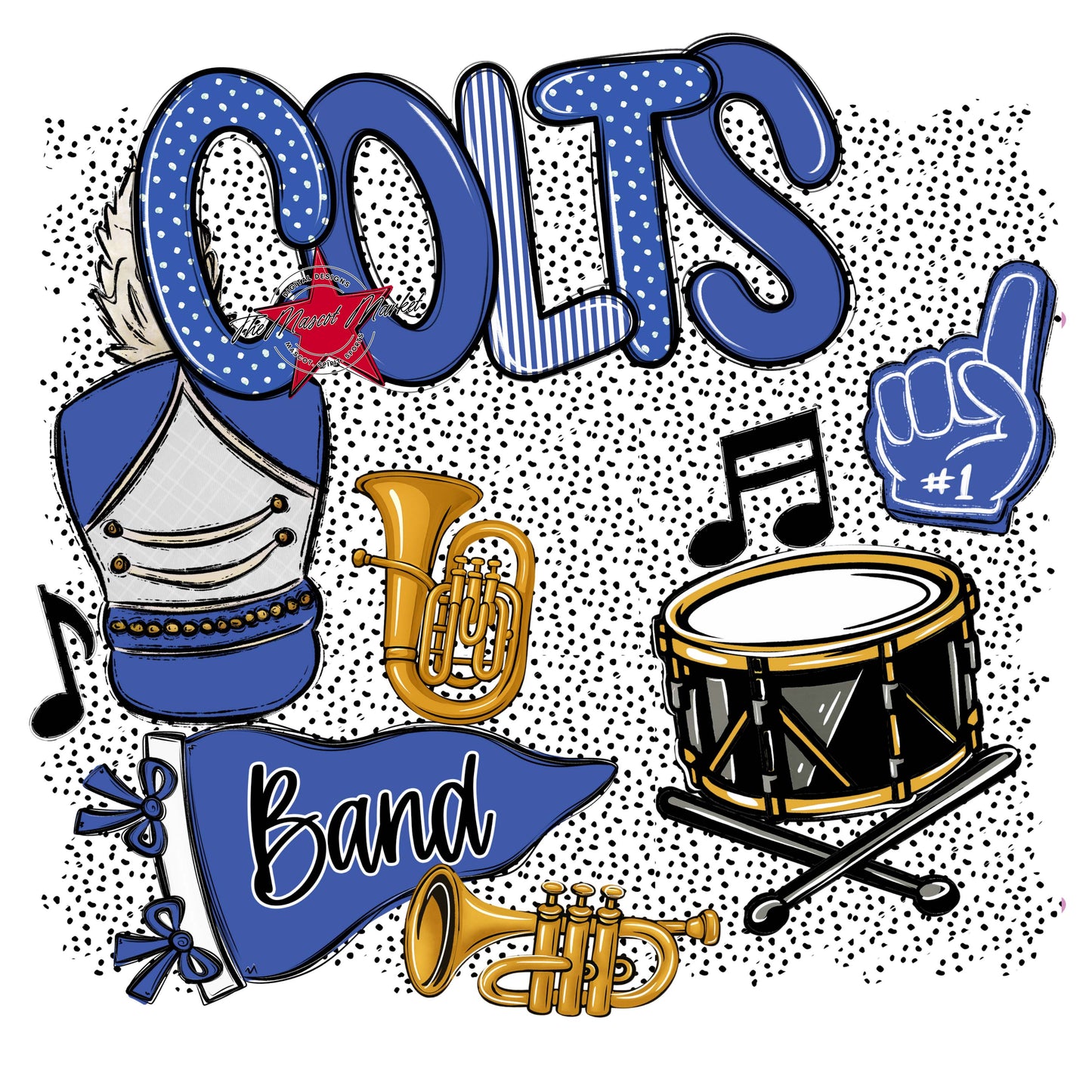 Colts Band Spirit-Off Blue