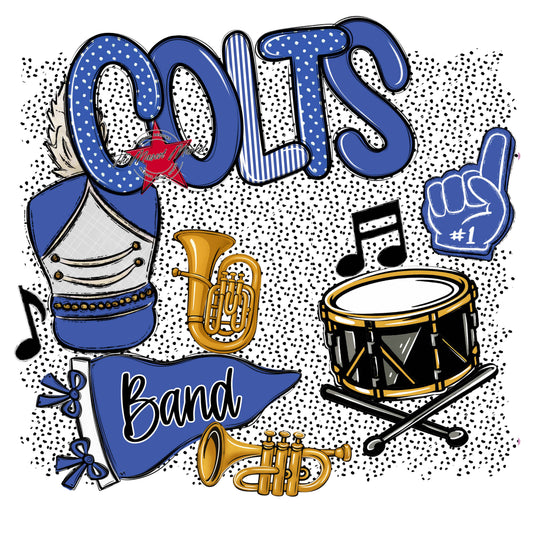 Colts Band Spirit-Off Blue