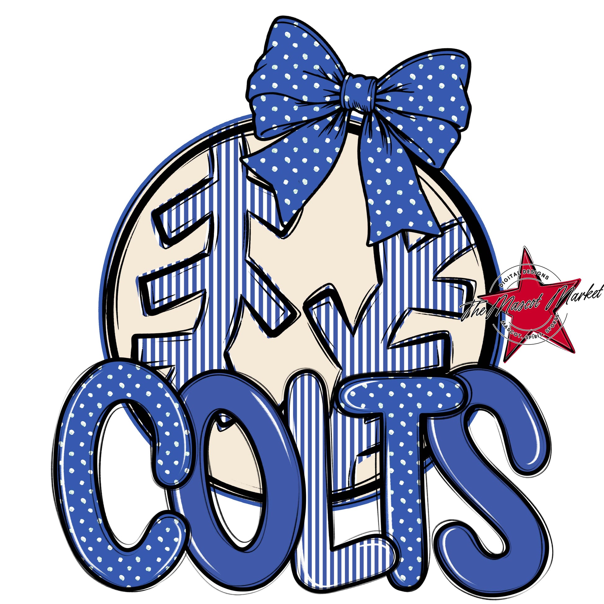 Colts Baseball-Softball Spirit Design-Off Blue