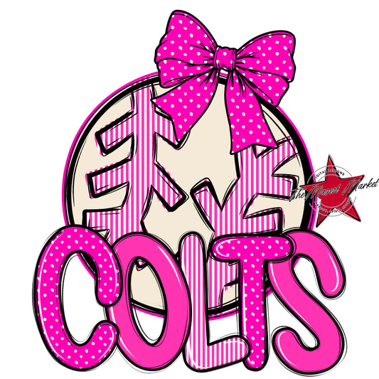 Colts Baseball-Softball Spirit Design-Pink