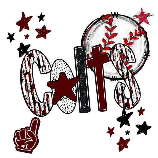Colts Baseball Scrape-Maroon