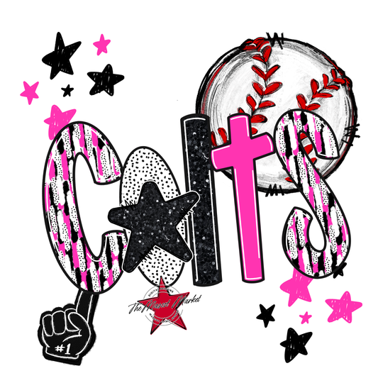 Colts Baseball Scrape-Pink