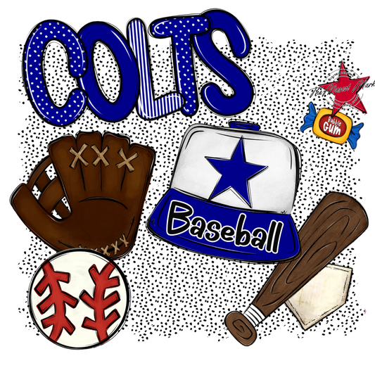 Colts Baseball Spirit-Blue