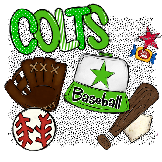 Colts Baseball Spirit-Bright Green