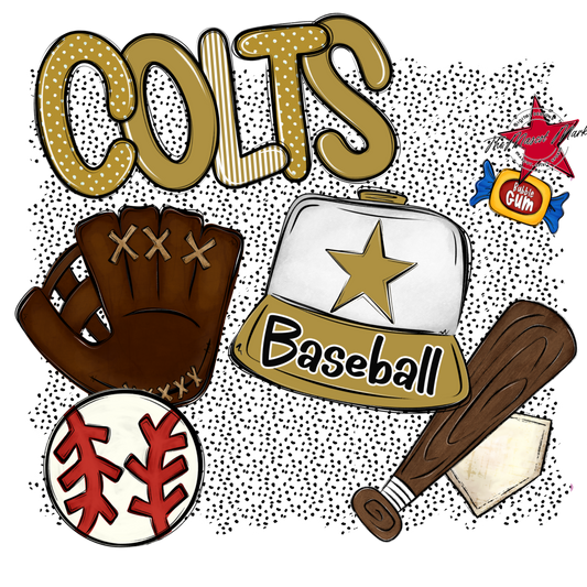 Colts Baseball Spirit-Gold