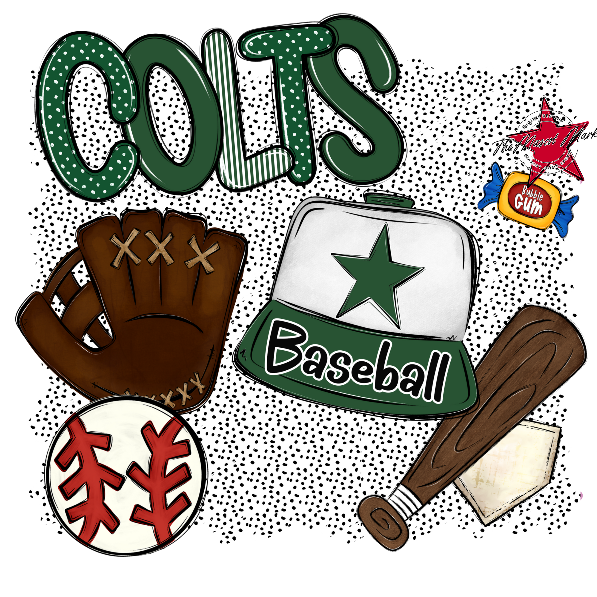 Colts Baseball Spirit-Green