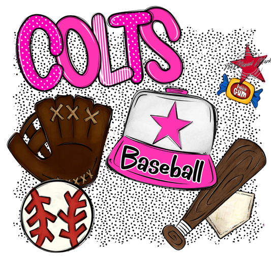 Colts Baseball Spirit-Pink