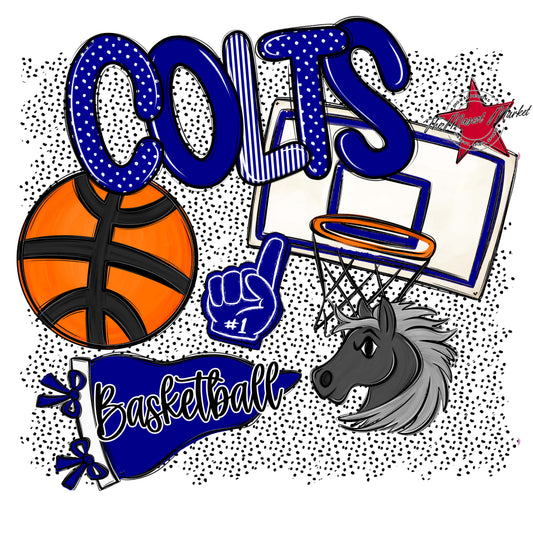 Colts Basketball Spirit-Blue