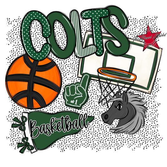 Colts Basketball Spirit-Green