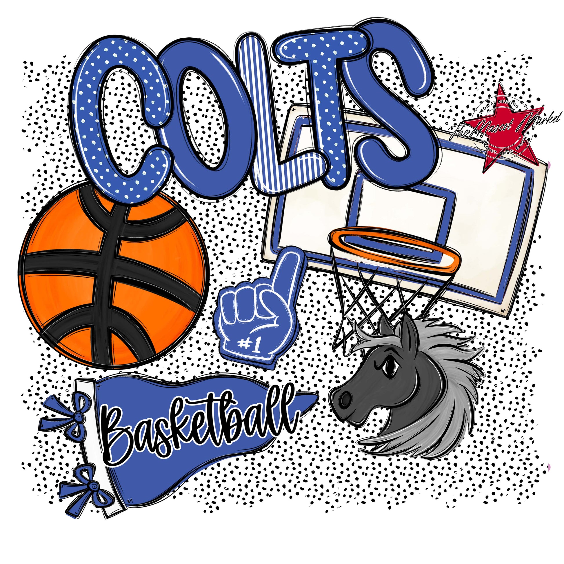 Colts Basketball Spirit-Off Blue
